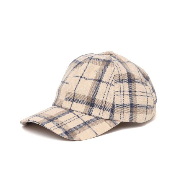SHIPS any「SHIPS any:〈消臭/抗菌〉ウールライク タータンチェック 6パネル キャップ」|キャップ・キャスケット|ナチュラル
