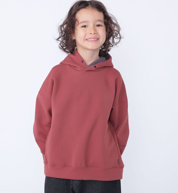 SHIPS KIDS「SHIPS KIDS:100～130cm /〈吸水速乾・抗菌・防臭〉ダブル ニット フード パーカ」|パーカー|