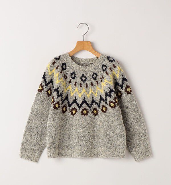 SHIPS KIDS「SHIPS KIDS:100～130cm /〈洗濯機可能〉フェアアイル柄 ニット」|ニット・セーター|