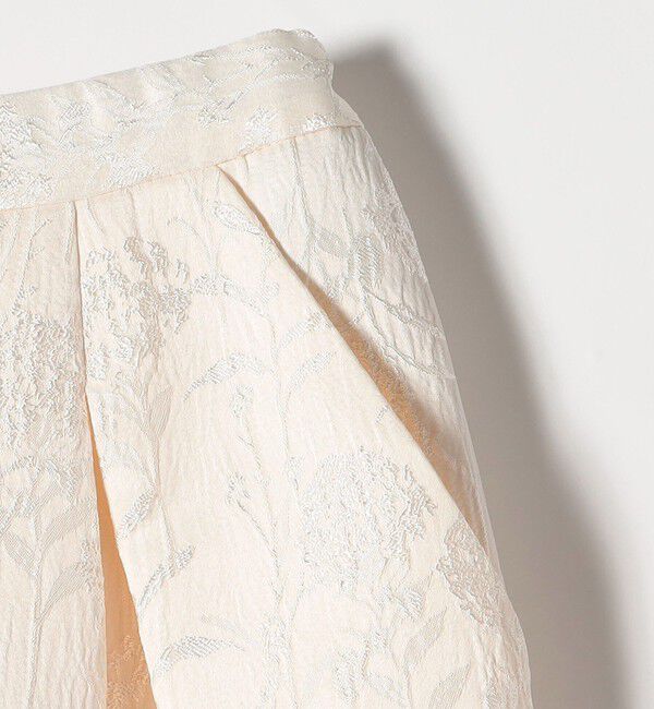 SHIPS any「SHIPS any:〈手洗い可能〉フラワー ジャカード Iライン タック スカート」|スカート|