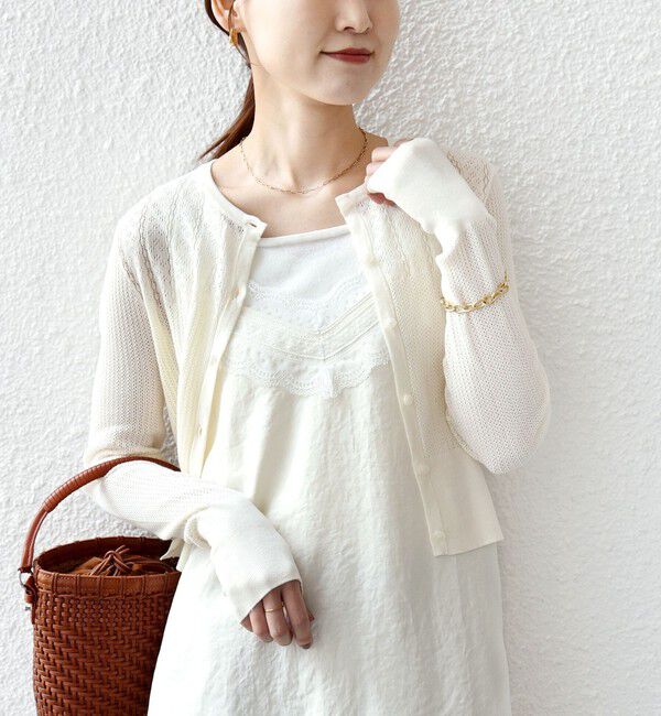 SHIPS for women「堀田茜&times;SHIPS:〈手洗い可能〉アイレット ニット カーディガン」|カーディガン|