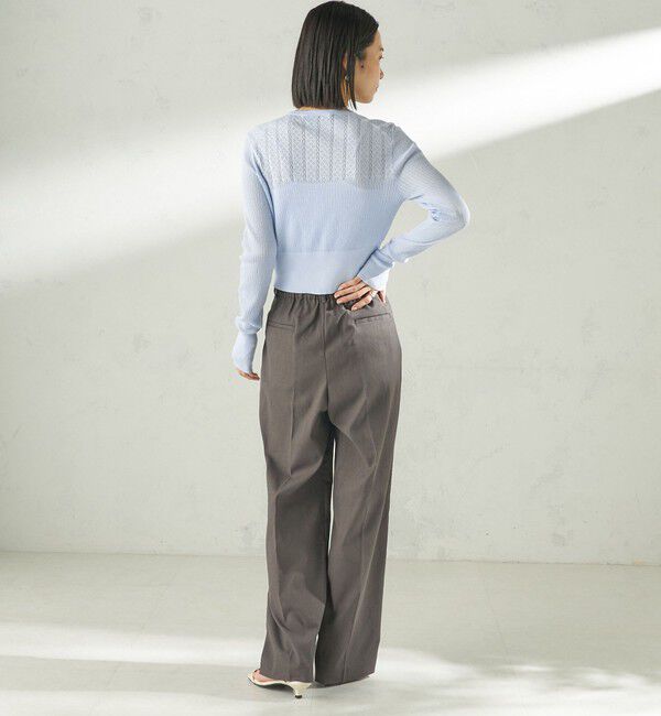 SHIPS for women「堀田茜&times;SHIPS:〈手洗い可能〉アイレット ニット カーディガン」|カーディガン|