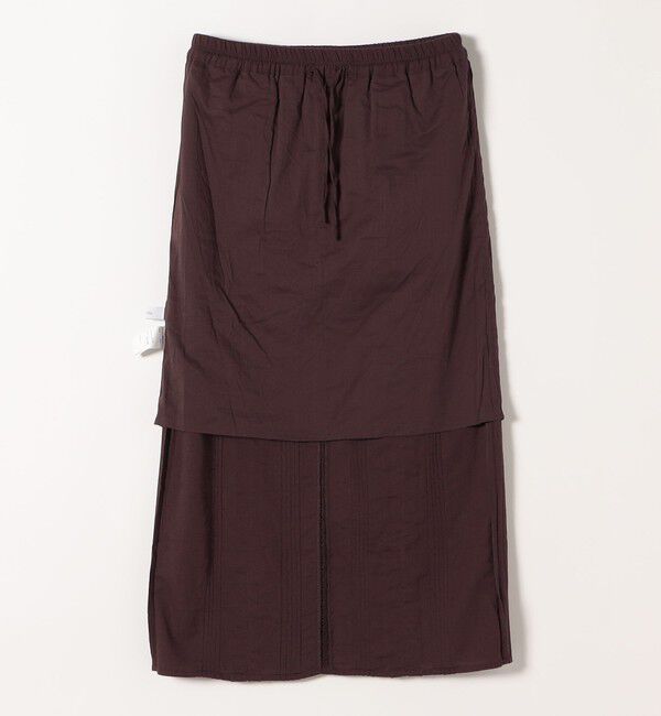 SHIPS any「SHIPS any:〈手洗い可能〉リネンミックス Iライン フリル イージー スカート」|スカート|