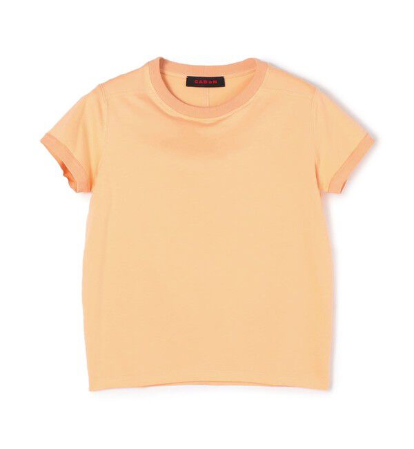 CABaN「コットン リブコンビクルーネックプルオーバー」|Tシャツ・カットソー|43 ベージュ