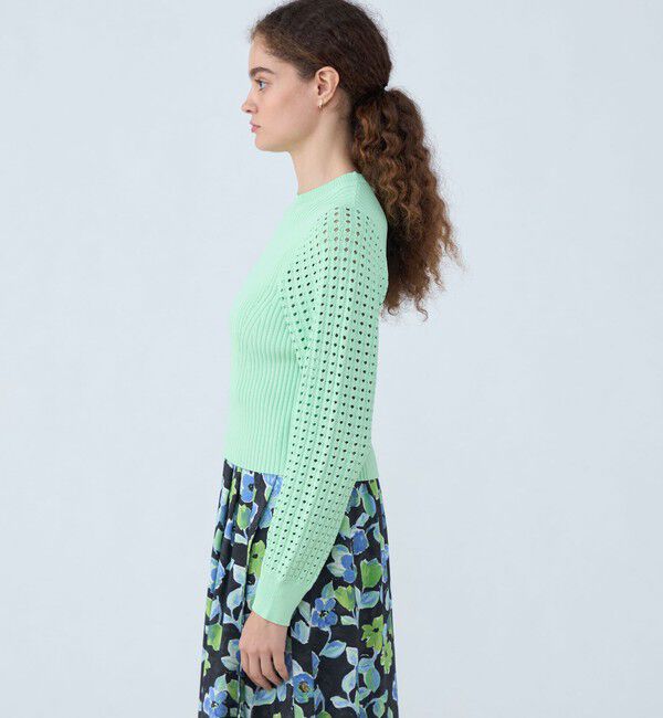 Ballsey「レーヨンストレッチ クルーネックプルオーバー」|ニット・セーター|