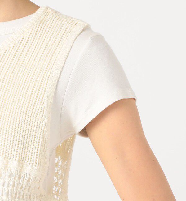 MACPHEE「【WEB限定】コットンレーシー ノースリーブワンピース」|ニット・セーター|