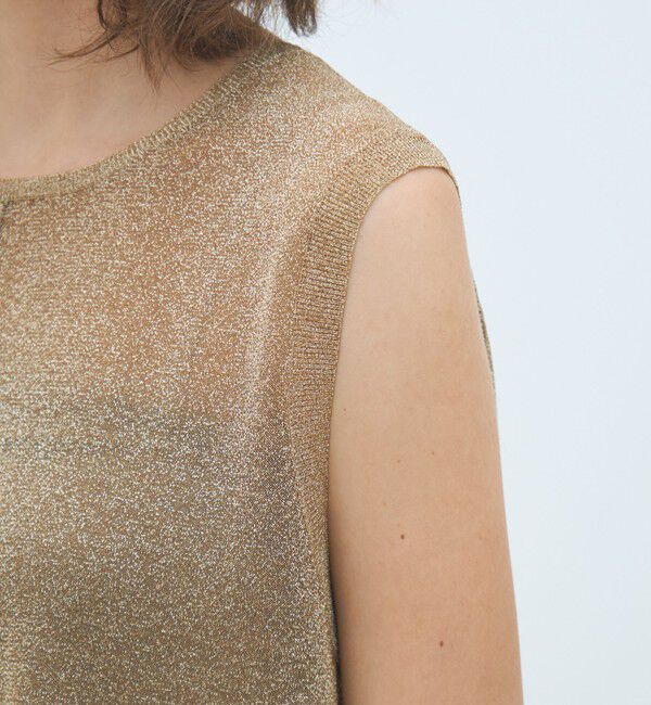 MACPHEE「シアーラメ ノースリーブワンピース」|ワンピース|