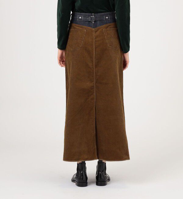 TOMORROWLAND BUYING WEAR「UNION LAUNCH INDIGO&times;CAMEL ロングスカート」|台形|