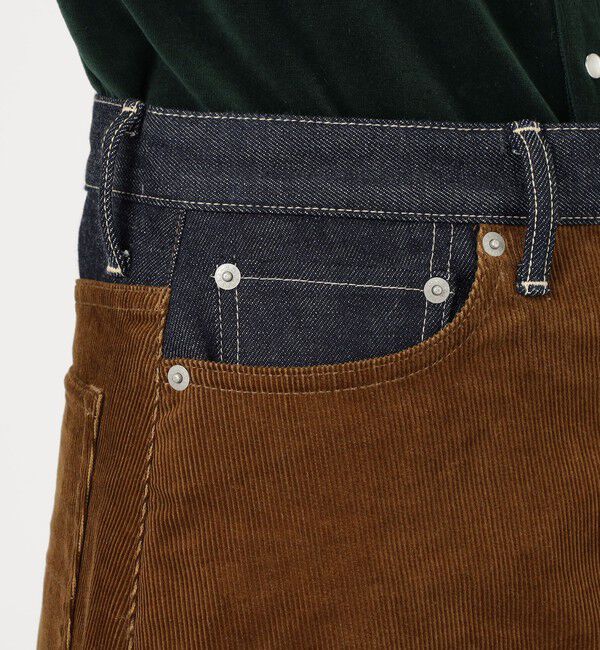 TOMORROWLAND BUYING WEAR「UNION LAUNCH INDIGO&times;CAMEL ロングスカート」|台形|