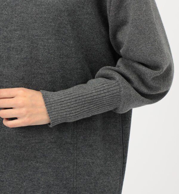 MACPHEE「ニットコンビジャージー ハイネックワンピース」|ワンピース|