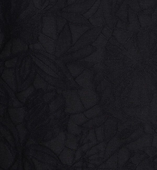 Ballsey「ボタニカルジャカード トラペーズコート」|ノーカラーコート|