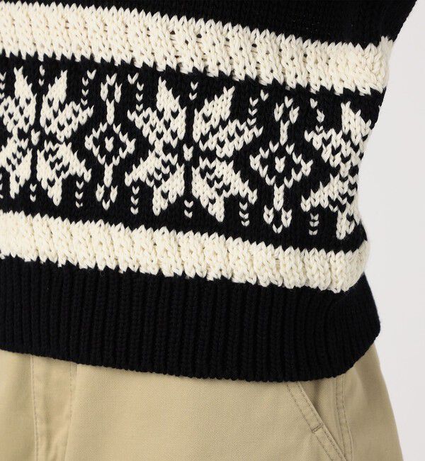 GALERIE VIE「モノトーンジャカード クルーネックプルオーバー」|ニット・セーター|