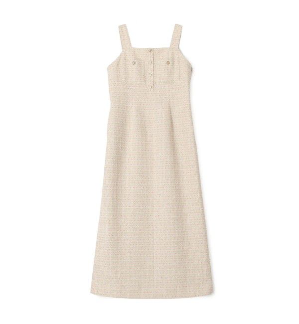 Ballsey「エアリーファンシーツイード ジャンパースカート」|ジャンパースカート|42 ライトベージュ系