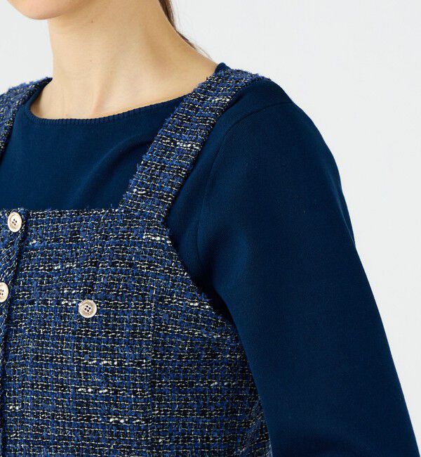 Ballsey「エアリーファンシーツイード ジャンパースカート」|ジャンパースカート|