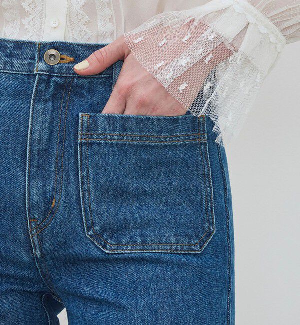 DES PRES「ハイデンシティーデニム フレアパンツ」|デニム|