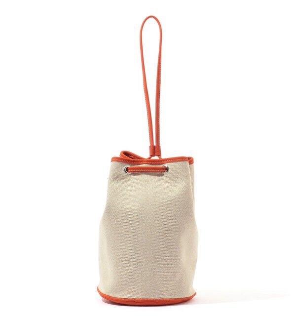 TOMORROWLAND GOODS「【別注】Charles et Charlus  Escala ヌバックキャンバスコンビ 巾着バッグ」|ハンドバッグ|23 オレンジ