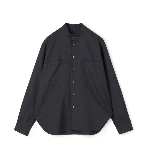 GALERIE VIE「ウォッシャブルトロピカル バンドカラーシャツ」|シャツ・ブラウス|18 ブラック系