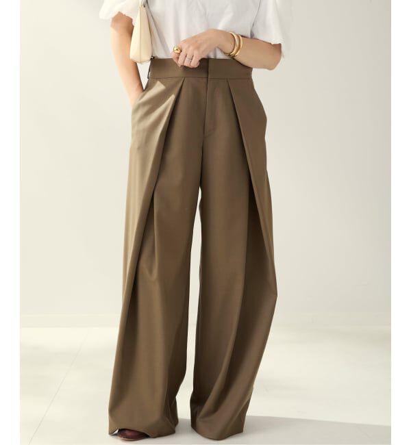 Plage「R&rsquo;IAM WOOSTED パンツ」|スラックス|カーキ