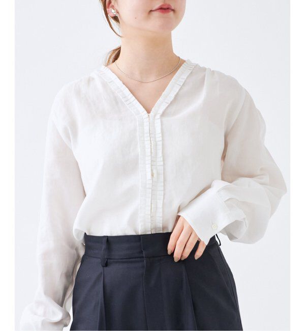 IENA「タックフリルブラウス」|シャツ・ブラウス|