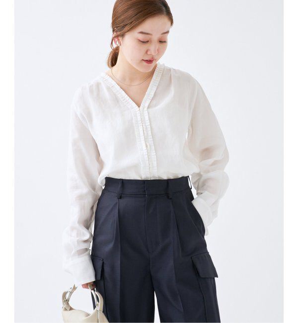 IENA「タックフリルブラウス」|シャツ・ブラウス|