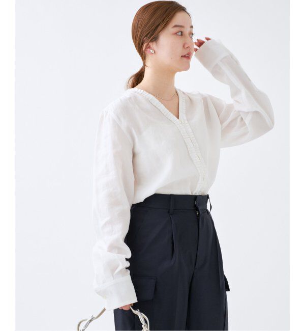 IENA「タックフリルブラウス」|シャツ・ブラウス|