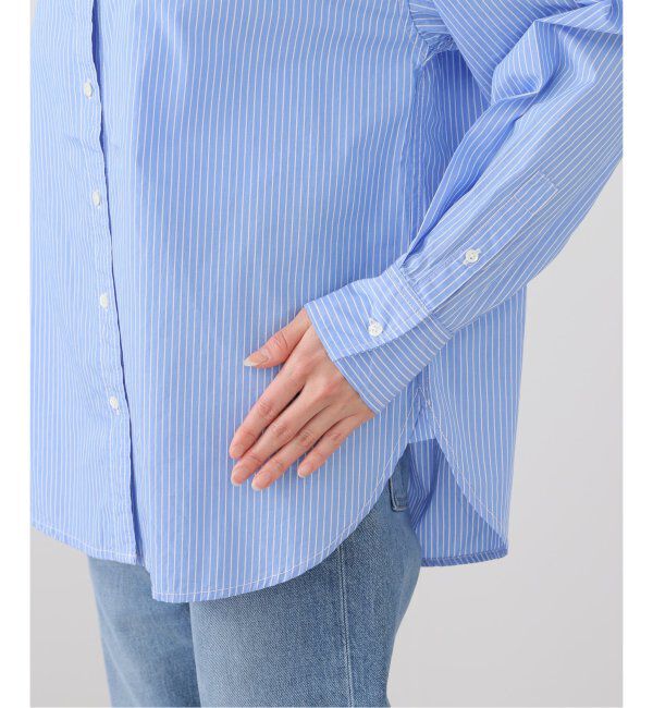 SLOBE IENA「《追加》ROYAL NAVY/ロイヤルネイビー SLOBE別注 バンドカラーシャツ」|シャツ・ブラウス|