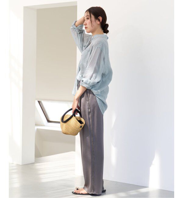 IENA「《追加》ラミーバンドカラーシャツ」|シャツ・ブラウス|