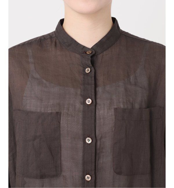 IENA「《追加》ラミーバンドカラーシャツ」|シャツ・ブラウス|