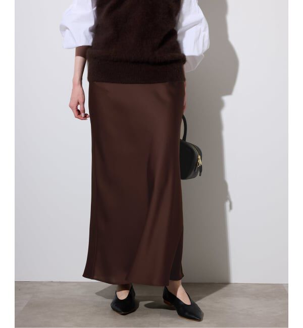 SLOBE IENA「サテンナロースカート」|スカート|