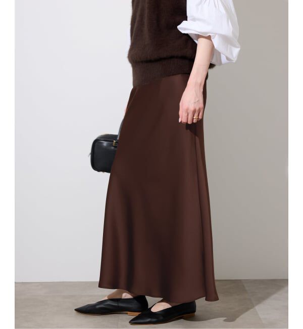 SLOBE IENA「サテンナロースカート」|スカート|