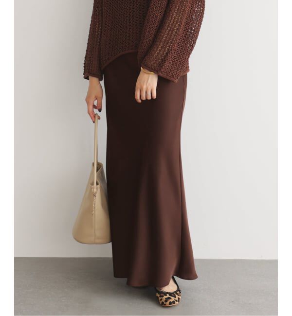 SLOBE IENA「サテンナロースカート」|スカート|