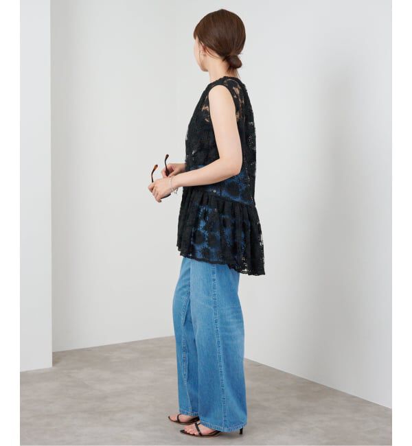 IENA「フラワーレース ペプラムブラウス」|シャツ・ブラウス|