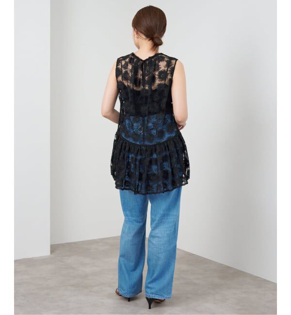 IENA「フラワーレース ペプラムブラウス」|シャツ・ブラウス|