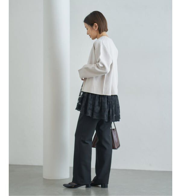 IENA「フラワーレース ペプラムブラウス」|シャツ・ブラウス|