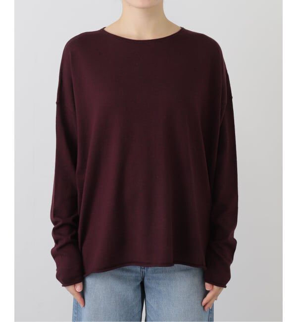 SLOBE IENA「《追加》コットンヤクニットプルオーバー」|ニット・セーター|ボルドー