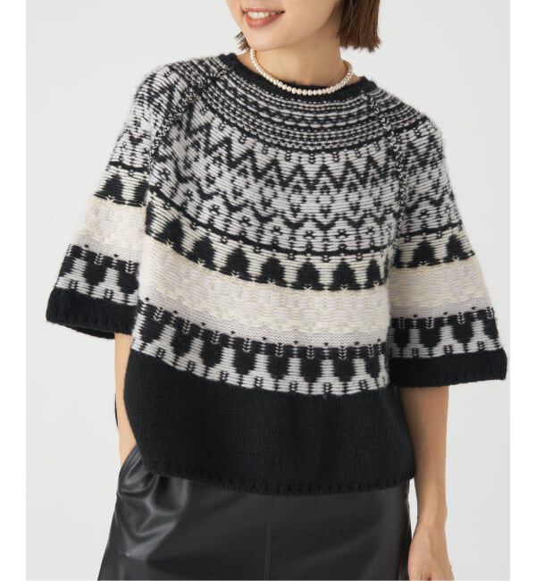 IENA「PIUMAカシミヤジャガードニット」|ニット・セーター|