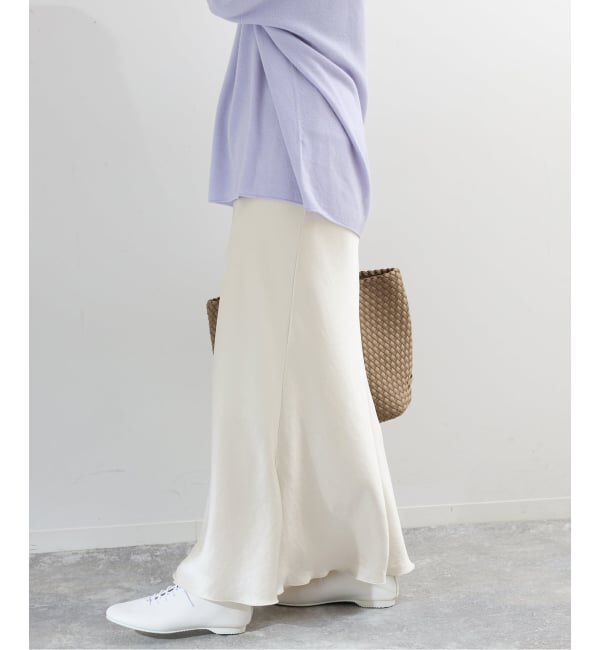 IENA「《追加16》ダブルサテンスカート」|スカート|
