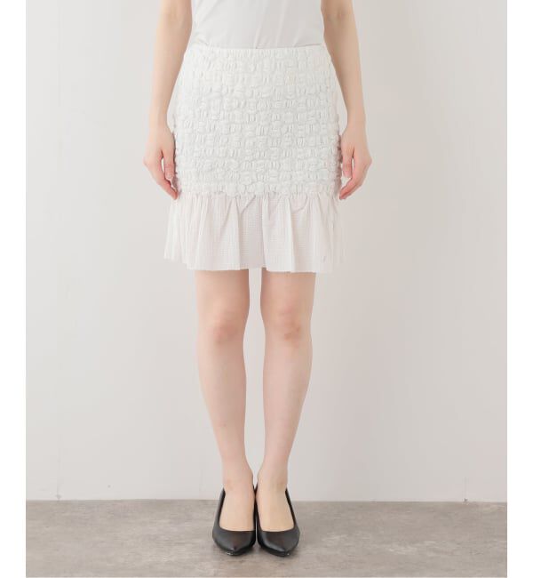 IENA「venit/ヴェニット SMOCKING CHECK SK スカート VEG5628A」|スカート|