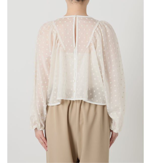 IENA LA BOUCLE「IENA LA BOUCLE Flower ドットブラウス」|シャツ・ブラウス|