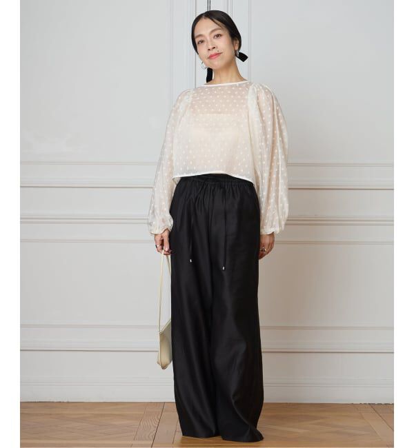 IENA LA BOUCLE「IENA LA BOUCLE Flower ドットブラウス」|シャツ・ブラウス|