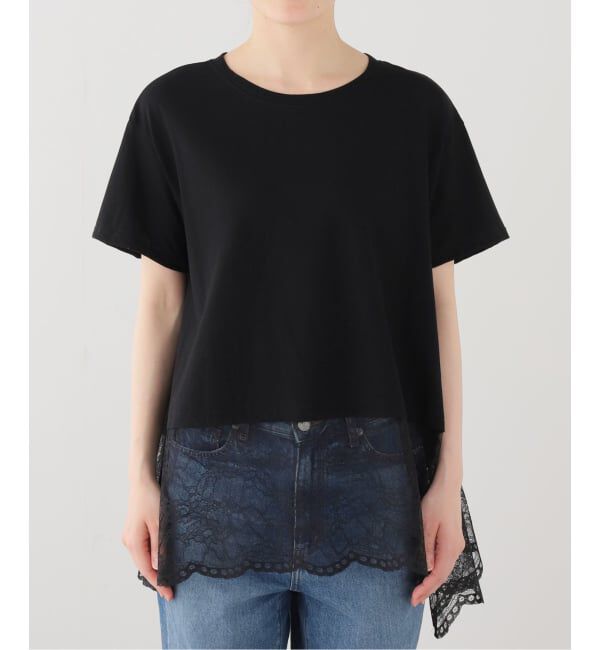 IENA「レースコンビTシャツ」|Tシャツ・カットソー|