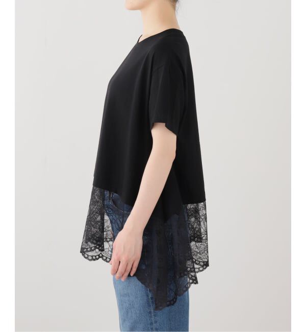 IENA「レースコンビTシャツ」|Tシャツ・カットソー|