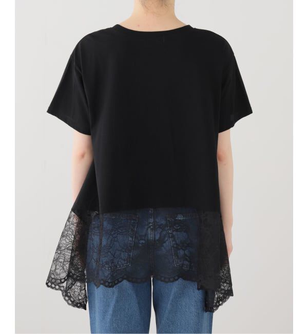 IENA「レースコンビTシャツ」|Tシャツ・カットソー|
