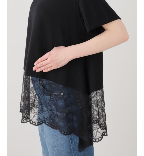 IENA「レースコンビTシャツ」|Tシャツ・カットソー|