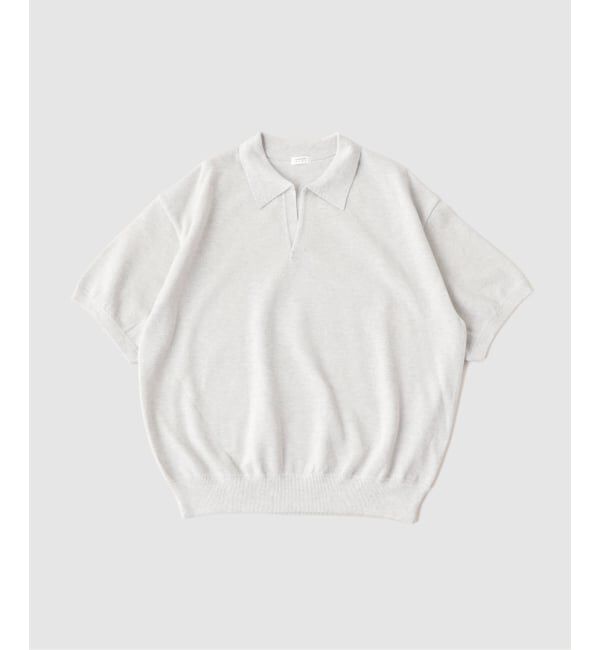 417 EDIFICE「CREPUSCULE / クレプスキュール Co/Ra Moss Stitch Skipper」|ニット・セーター|ベージュ