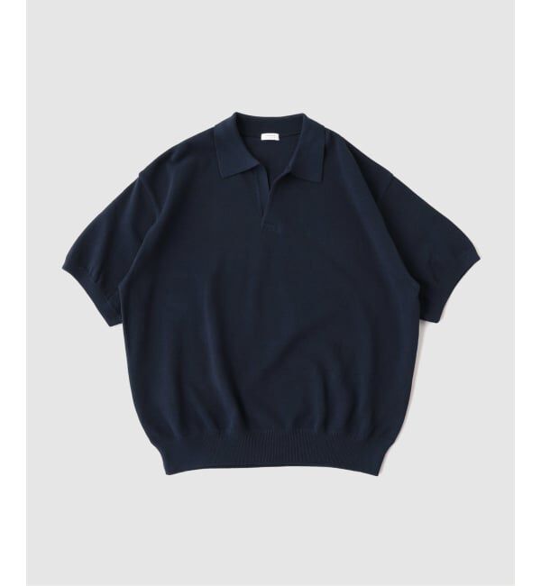 417 EDIFICE「CREPUSCULE / クレプスキュール Co/Ra Moss Stitch Skipper」|ニット・セーター|ネイビー