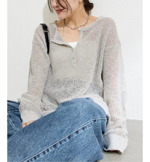 JOURNAL STANDARD「《追加》ヘンリーメッシュニット」|ニット・セーター|
