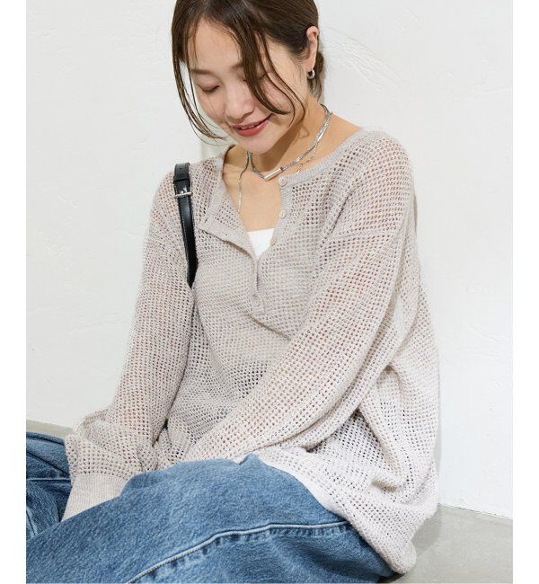 JOURNAL STANDARD「《追加》ヘンリーメッシュニット」|ニット・セーター|グレーB