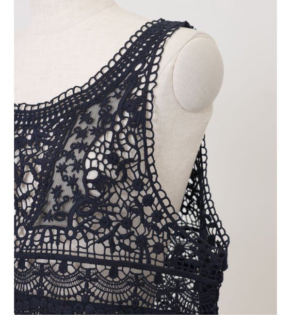 journal standard luxe「《追加》レースMIXノースリーブブラウス（010/040）」|シャツ・ブラウス|