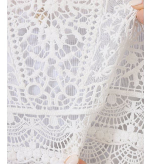 journal standard luxe「《追加》レースMIXノースリーブブラウス（010/040）」|シャツ・ブラウス|